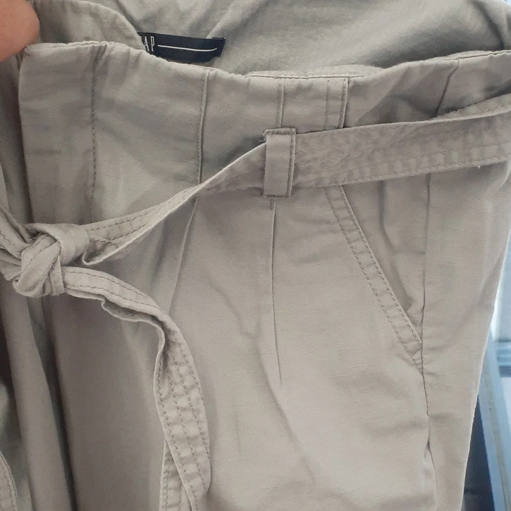 GAP Wearlight Gray  Tie-Waist Wide-Leg Pants size 1 ? - Picture 3 of 5